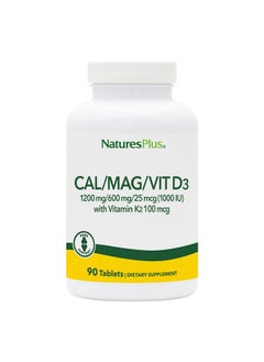 Nature's Plus Naturesplus Cal/Mag/Vit D3 With Vitamin K2 Bone Health Supplement With Calcium Magnesium Vitamin D3 And K2 Glutenfree 90 Tablets 22.5 Servings  - Image 2