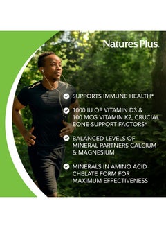 Nature's Plus Naturesplus Cal/Mag/Vit D3 With Vitamin K2 Bone Health Supplement With Calcium Magnesium Vitamin D3 And K2 Glutenfree 90 Tablets 22.5 Servings  - Image 5