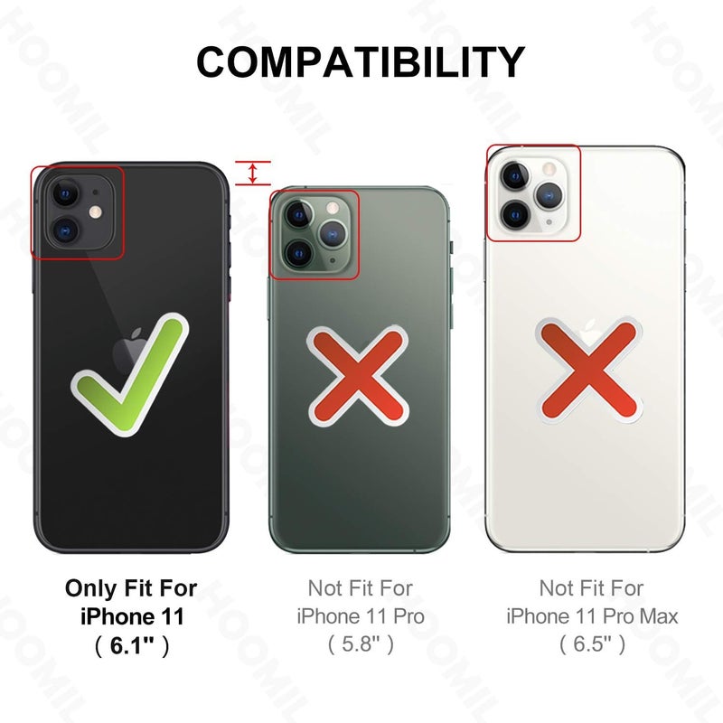 HOOMIL Case for iPhone 11 6.1-Inch, Non-Yellowing, Drop Protection, Anti-Scratch Transparent Hard Back Phone Cover - Crystal Clear - Image 2