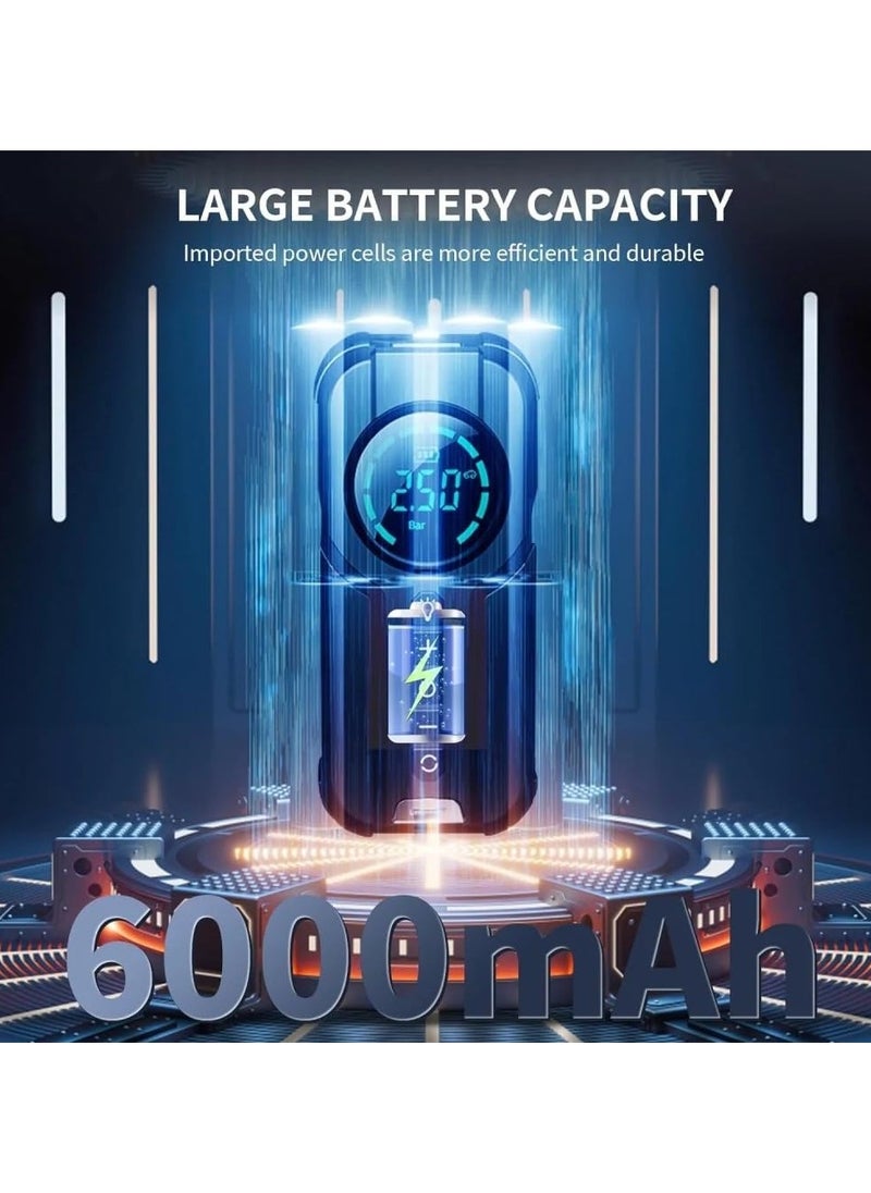 Denx - DENX Inflatable Emergency Portable Car Starter Battery with Built-in air Blower, All In One Machine 6000 mAh 16.8V Lithium Battery 90W, DX414 - Image 1