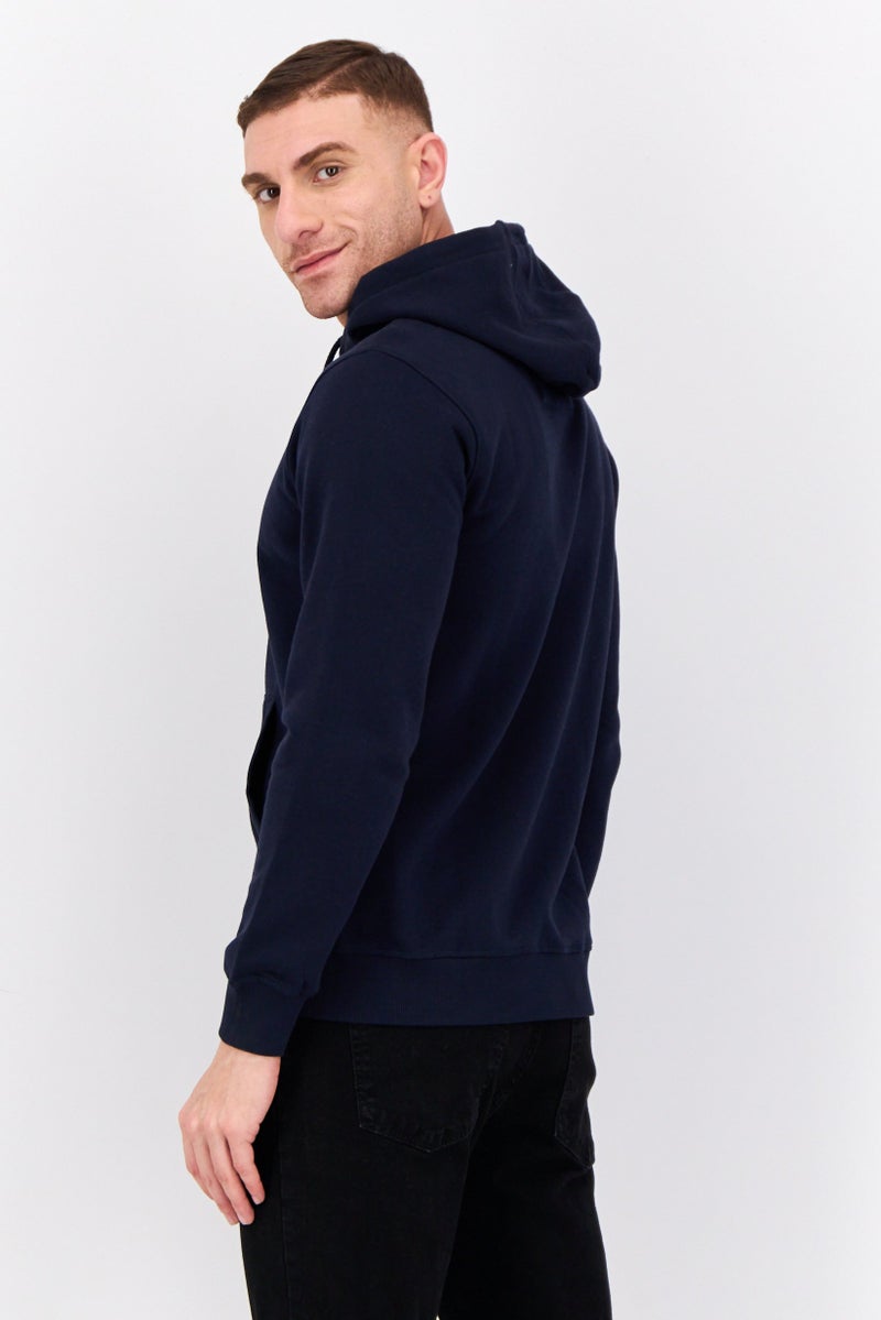NAUTICA Men Embroidered Logo Long Sleeves Hooded Sweatshirt, Navy - Image 2