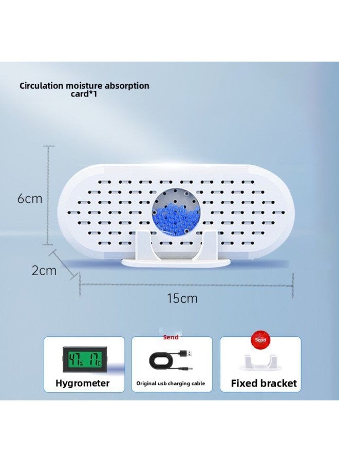 Recycling Electronic Moisture Absorption Card Rechargeable Mini Silent Digital Camera Dehumidification Moisture-proof Mildew-proof Household Drying Shoe Cabinet-Colour:Electronic Cycle Moisture Absorption Card + Temperature And Humidity Meter  - Image 1