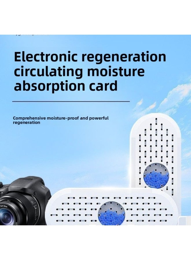 Recycling Electronic Moisture Absorption Card Rechargeable Mini Silent Digital Camera Dehumidification Moisture-proof Mildew-proof Household Drying Shoe Cabinet-Colour:Electronic Cycle Moisture Absorption Card + Temperature And Humidity Meter  - Image 5