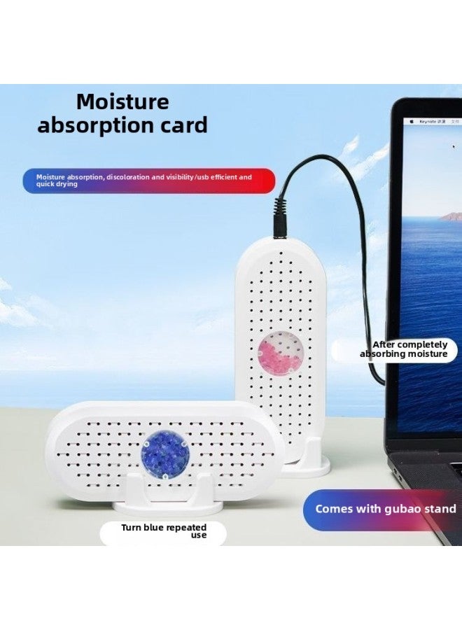 Recycling Electronic Moisture Absorption Card Rechargeable Mini Silent Digital Camera Dehumidification Moisture-proof Mildew-proof Household Drying Shoe Cabinet-Colour:Electronic Cycle Moisture Absorption Card + Temperature And Humidity Meter  - Image 2