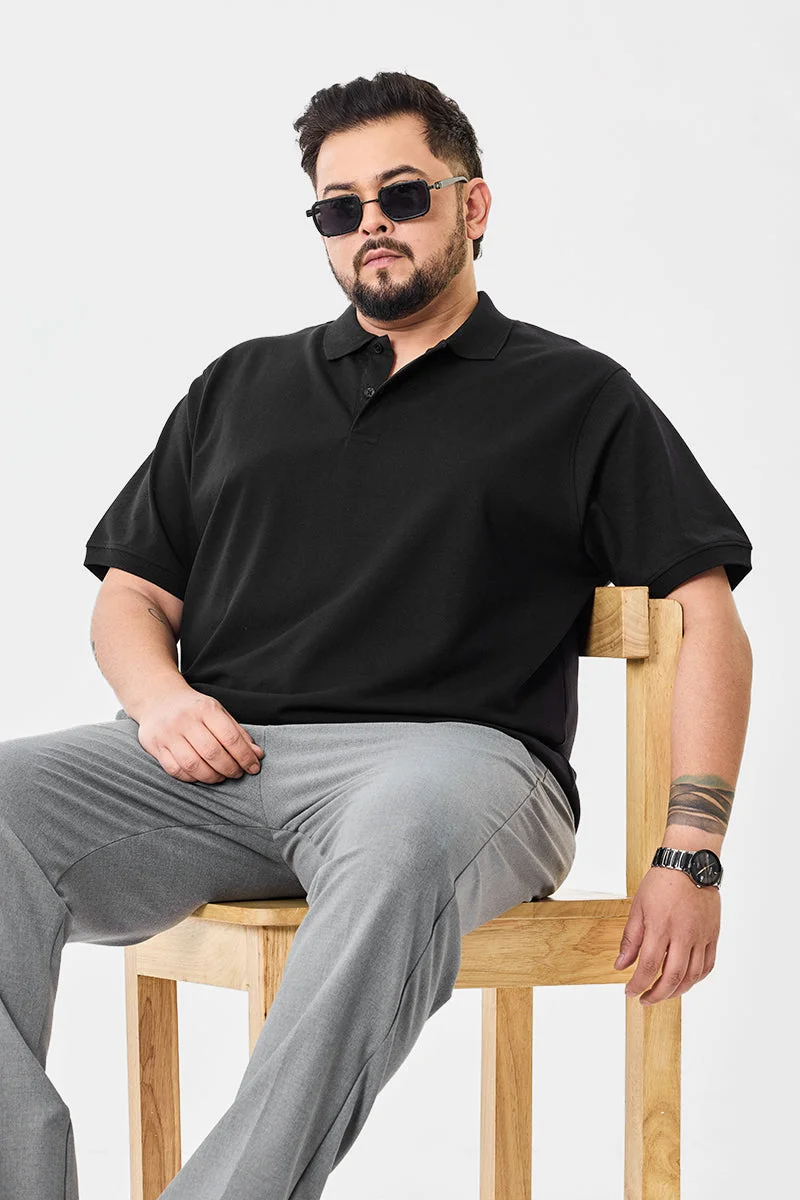 SNITCH Plus Size Stretch Polo T-Shirt