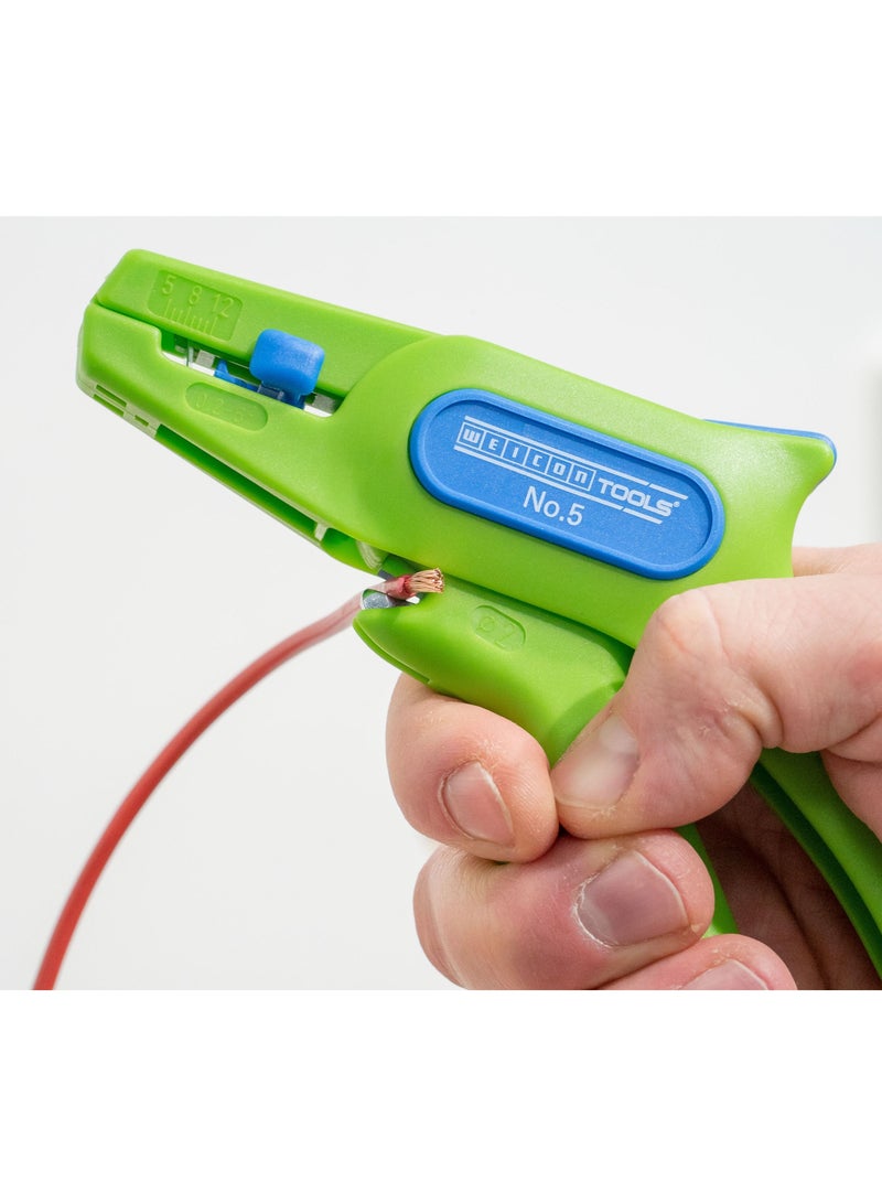 Weicon Stripper No. 5 Green Line, Sustainable Raw Materials, Automatic Wire Stripper From 0.2 - 6.0 mm² - Image 4