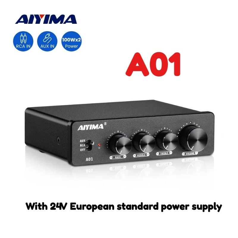 Aiyima A01 Tpa3116 Class D Audio Amplifier HiFi Music Stereo Power Amp for Home Theater, 24V EU - Image 1