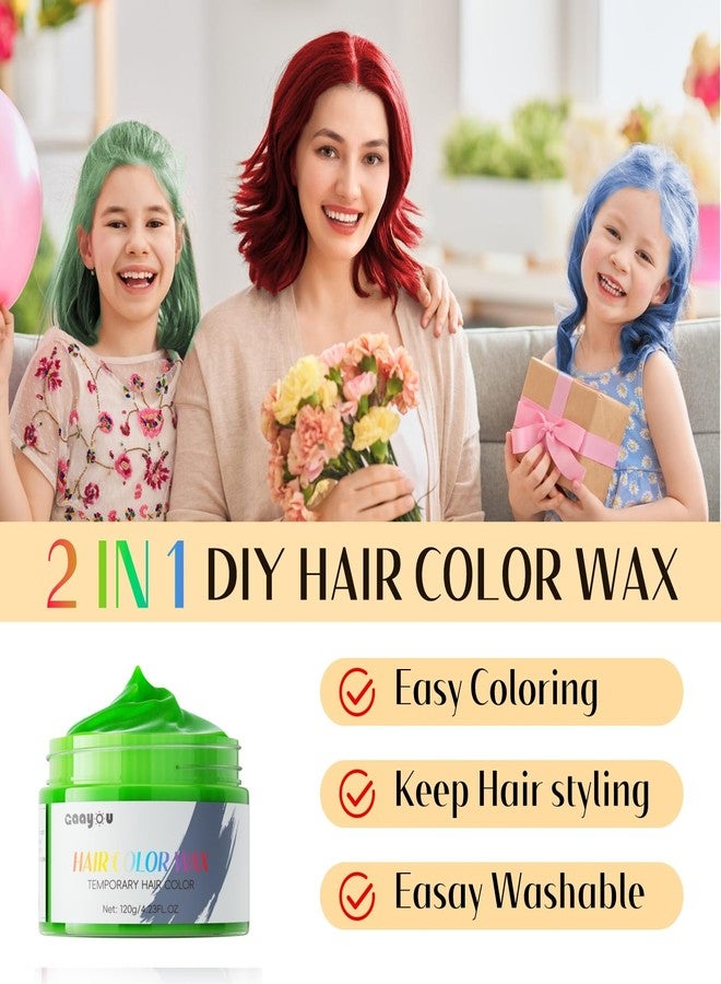 Gaayou Temporary Hair Color Wax Green Hair Dye Washable Natural Instant Hair Color for DIY Hairstyle for Men Women - Image 3