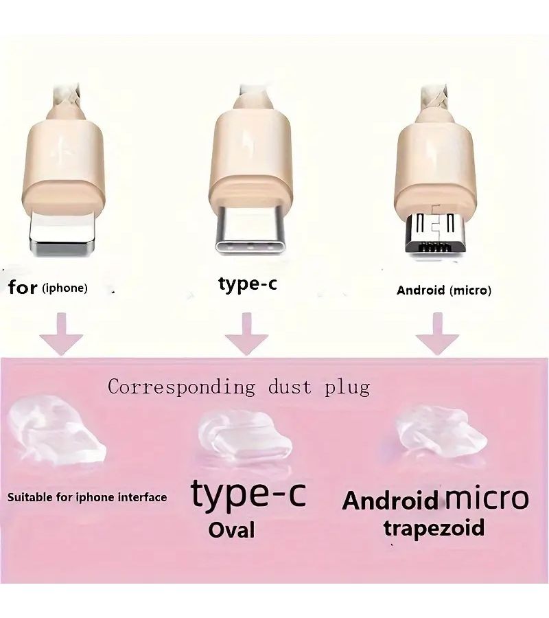 1pc Dust Plug For Android Type C Iphone Metal Starburst Phone Connector - Image 2