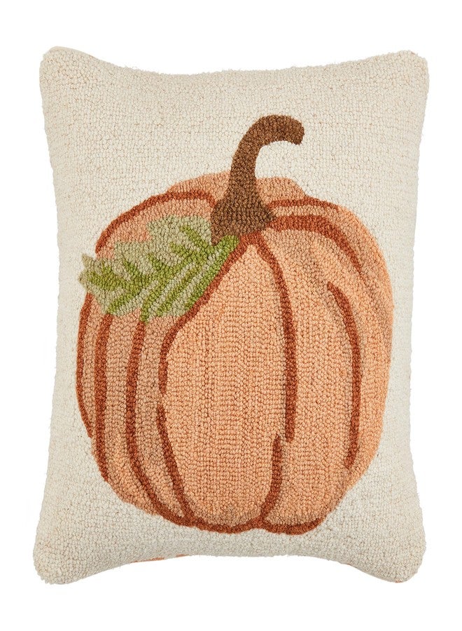 Mud Pie Pumpkin Wool Pillow, Square, 18" x 18" - Image 1