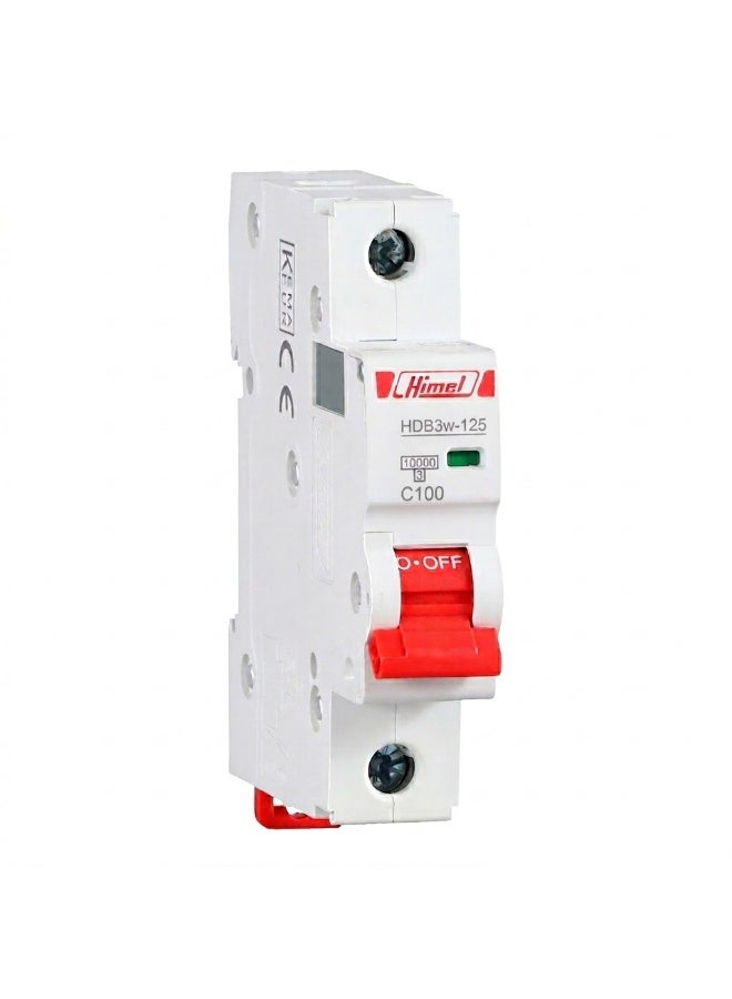 Himel Miniature Circuit Breaker (MCB), 1P, 100A, 10kA, Himel HDB3w125H1C100 - Image 5
