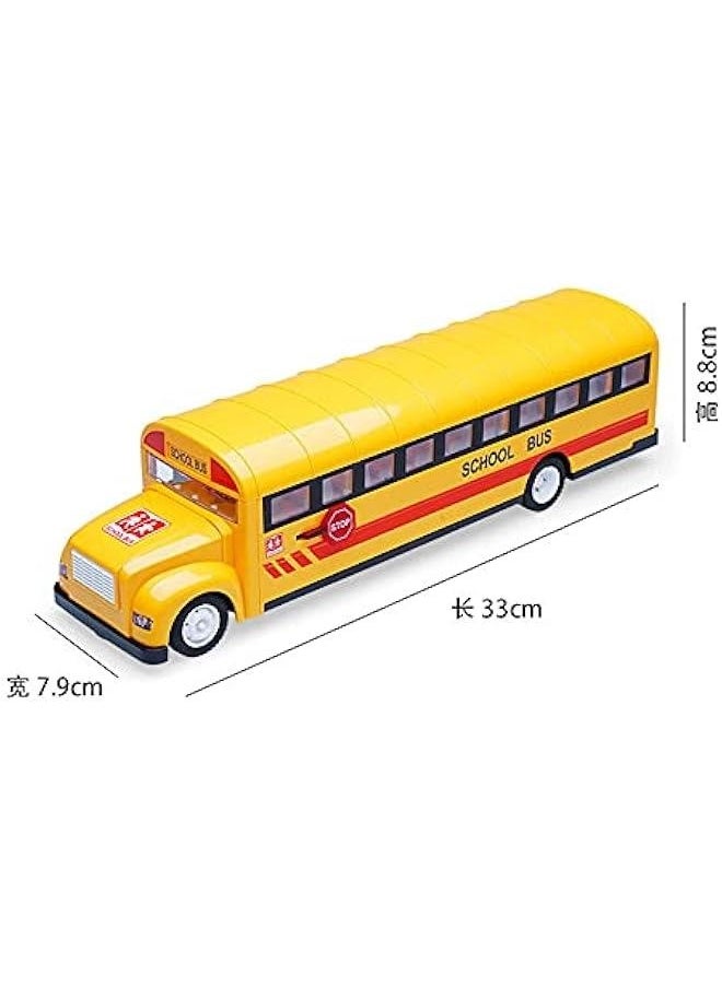 RC School Bus 2.4G Simulation Bus Model 45-Degree Climbing School Bus Public Transportation Car Door Can Be Opened Front and Rear Lights Simulation Sound Boy Toy Car Child Gift