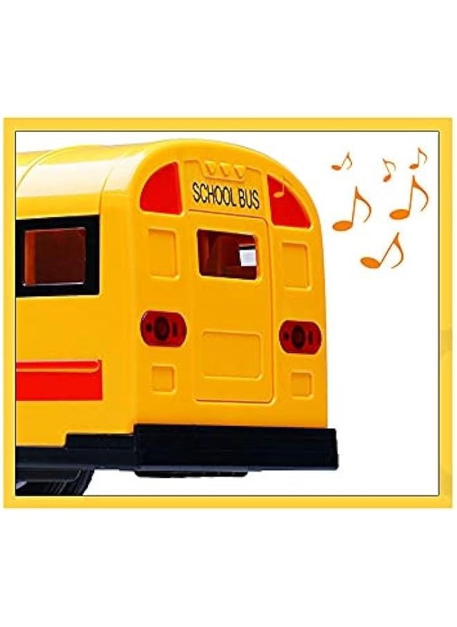 RC School Bus 2.4G Simulation Bus Model 45-Degree Climbing School Bus Public Transportation Car Door Can Be Opened Front and Rear Lights Simulation Sound Boy Toy Car Child Gift