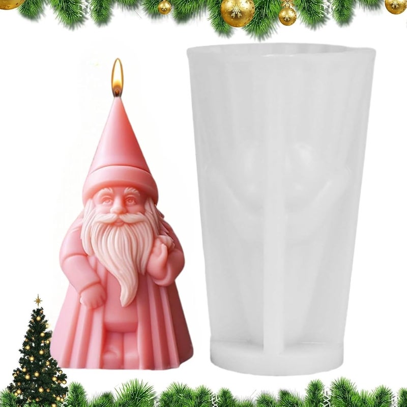 ShoppeeCity Shoppeecity Christmas Tree Candle Mold I 3D Fondant Silicone Scented Wax Mould I santa Cluse Molds for Candle Making Xmas Pine Tree Succulent Molds Handmade Candles Making for DIY Handmade Chocolate Mousse Dessert Soap Cake Aromatherapy Resin Art Craft Making Home Party DecorationSanta Cluse A - Image 1