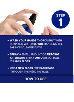 BodyJ4You BodyJ4You Piercing Aftercare Spray - Saline Cleaning Solution Nose Belly Ear Piercing Cleaner - Wound Wash Keloid Treatment Piercing Bump Removal - 4 Fl Oz (120ml) (4 Fl Oz (Bundle))  - Image 4