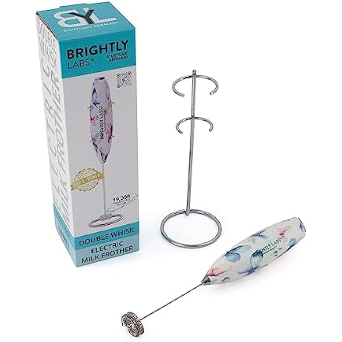 BRIGHTLY LABS Powerful Milk Frother For Coffee With Upgraded Titanium Motor  Handheld Frother Electric Whisk Milk Foamer Mini Mixer  Coffee Blender Frother For Frappe Latte Matcha With Stand - Image 5