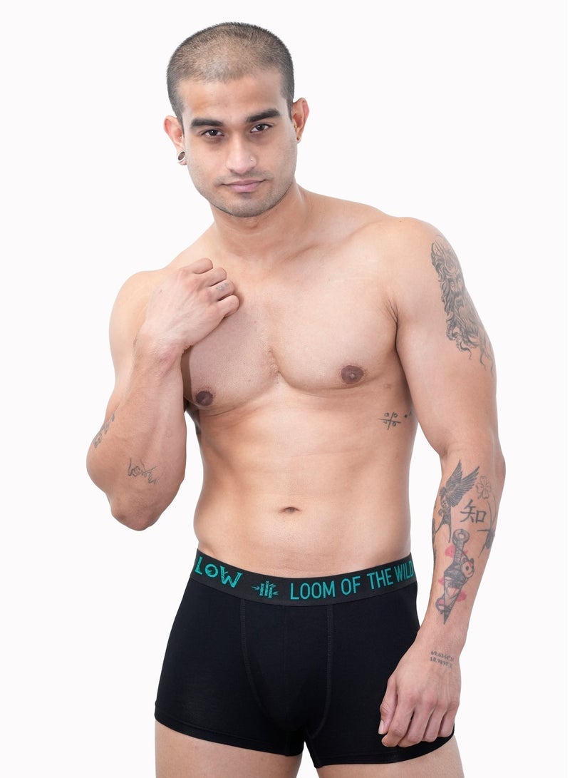 Loom of the wild 3 Pack Men’s Premium organic Bamboo Cotton Boxer Briefs Trunk Style – (Black, Caribbean Sea & Green) | Ultra-Soft Organic-Feel Bamboo Cotton Underwear for Men | Antibacterial, Anti-Odour, Breathable & Moisture-Wicking | No Ride-Up, Gentle Stretch | Designed in UAE for the Hot & Humid Gulf Climate | Wear Organic Where It Matters Most – Everyday Comfort for Work, Gym & Travel - Image 2