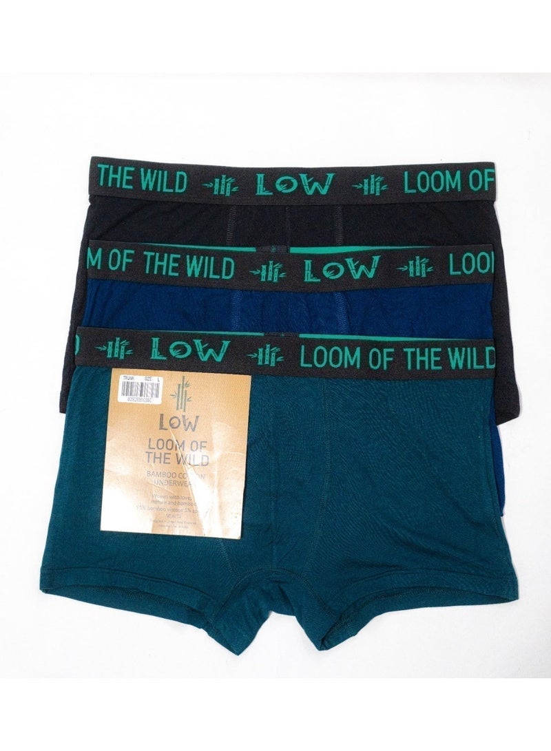 3 Pack Men’s Premium organic Bamboo Cotton Boxer Briefs Trunk Style – (Black, Caribbean Sea & Green) | Ultra-Soft Organic-Feel Bamboo Cotton Underwear for Men | Antibacterial, Anti-Odour, Breathable & Moisture-Wicking | No Ride-Up, Gentle Stretch | Designed in UAE for the Hot & Humid Gulf Climate | Wear Organic Where It Matters Most – Everyday Comfort for Work, Gym & Travel image 11