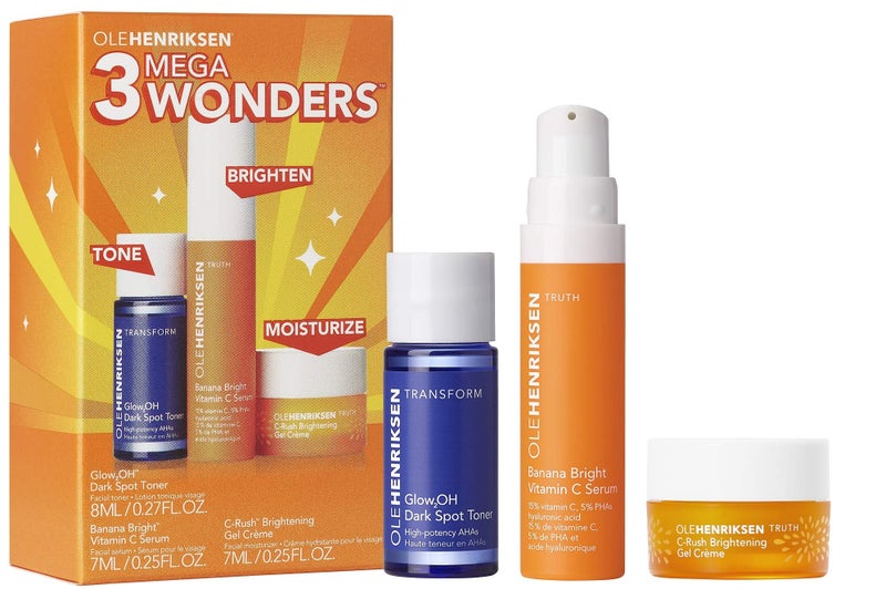 Ole Henriksen Ole Henriksen Mini 3 Mega Wonders  Banana Bright Vitamin C Serum Glow2OH Dark Spot Toner CRush Brightening Gel Cream