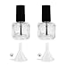 NIIIYTYB 2Pcs Empty Nail Polish Bottles with Brush Small 5ML Glass Bottles with Cap Funnel Mixing Balls Gel Applicator Sample Bottle for Liquid Fingernail Polish Storage Containers - Image 2