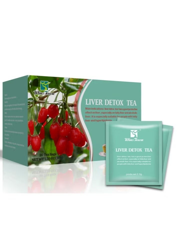 Wins Town Liver Detox Tea, Natural Herbal Liver Detox Cleanse Tea, Easy To Digest Gantai Health Tea Flower And Fruit Tea, Liver Cleanse Tea For Fatty Liver And Alcoholic Liver For Men Women 20 Sachets - Image 3