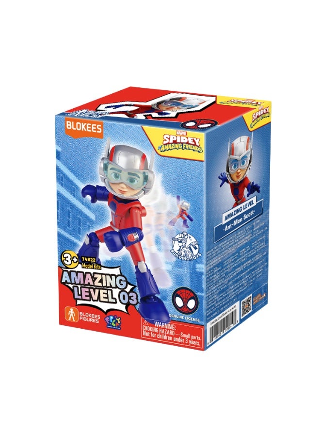 BLOKEES [TOP]Blokees Spidey and His Amazing Friends 74822 Ant-Man Scott Spidey AL03 Model Kit | Buildable Figure | Snap-Fit Construction Set | Collectible Display | Gift - Image 3