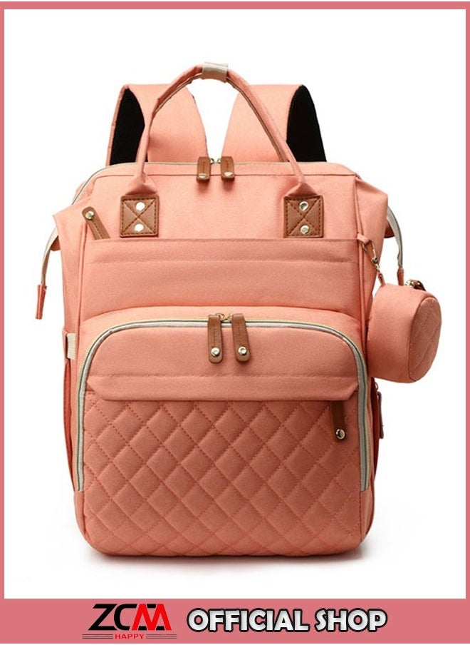 ZCM-HAPPY Diaper Bag Backpack, Multifunction Travel Back Pack Maternity Baby Changing Bags, Large Capacity, Waterproof and Stylish  - Image 1