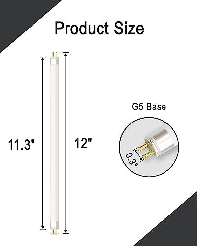 Dichroma 4 Pack T5 8W Replacement Bulb Compatible with Bell and Howell 2257 Monster Bug Zapper and Faicuk WS108 Wall Sconce Fly Light Trap, 12 Inch F8T5/BL UVA Fluorescent Led Bug Zapper Bulbs - Image 2