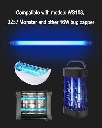 Dichroma 4 Pack T5 8W Replacement Bulb Compatible with Bell and Howell 2257 Monster Bug Zapper and Faicuk WS108 Wall Sconce Fly Light Trap, 12 Inch F8T5/BL UVA Fluorescent Led Bug Zapper Bulbs - Image 3