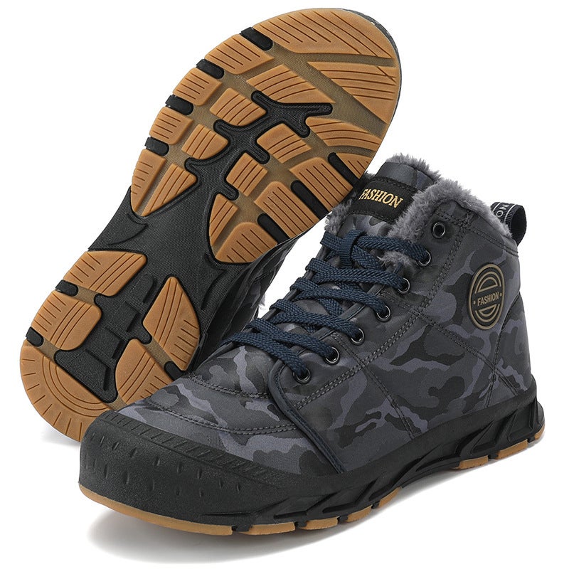Winter Men'S Boots Warm Men'S Boots Breathable Soft Waterproof Boots Thick-Soled Men'S Shoes High-Top Cotton-Padded Shoes Snow Boots - Image 4