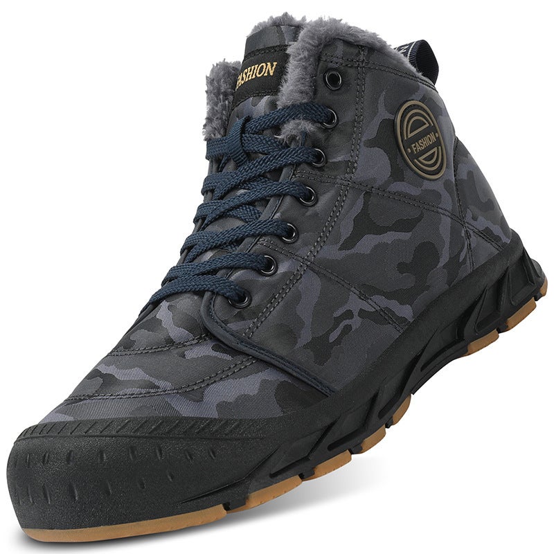 Winter Men'S Boots Warm Men'S Boots Breathable Soft Waterproof Boots Thick-Soled Men'S Shoes High-Top Cotton-Padded Shoes Snow Boots - Image 2