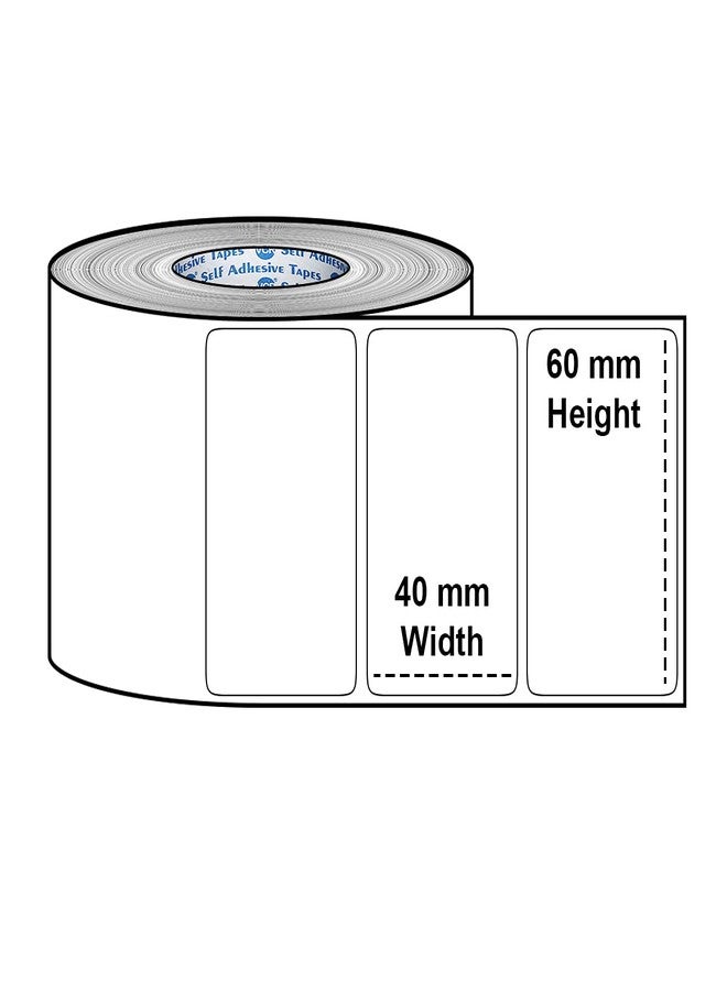 VCR 2.5 x 1.5 Direct Thermal Barcode Label Sticker - 2.5 x 1.5 inches - 60mm x 40mm - 500 Labels Per Roll - Pack of 2 Rolls - White Self Adhesive Sticker for Printing Barcoding Labels 1 inch core - Image 5