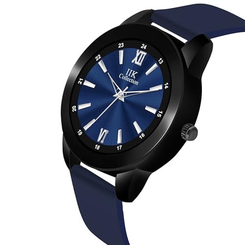 IIK COLLECTION Watches for Men Round Shining Roman Numerical Dial Analogue Men Watch|Long Battery Life with Long Lasting Polish/Adjustable Fixable Silicon Strap|Watches for Boys - Image 5