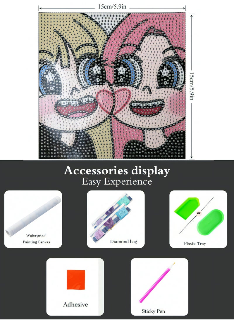 ATRI Diamond Painting Game, DIY Beaded Picture Puzzle Game, 5D Diamond Painting Kits for Kids 15*15  - Image 4