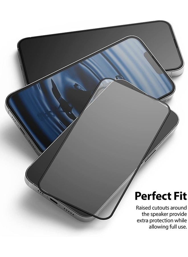 Full Cover Glass Screen Protector For iPhone 13/iPhone 13 Pro 6.1-inch Black - Image 4