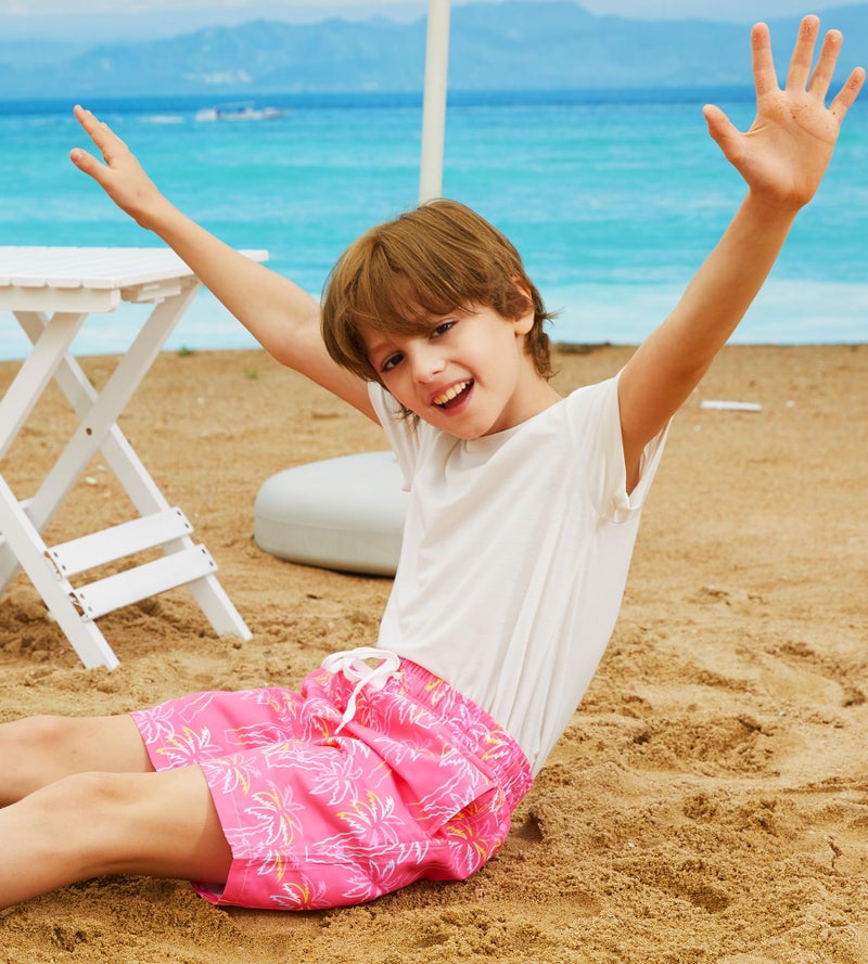 swimsobo Boys Swim Trunks Size 14-16 with Compression Liner Swimming Hawaiian Shorts Swimsuit Beach Swim Bathing Suit for Kids - Image 2