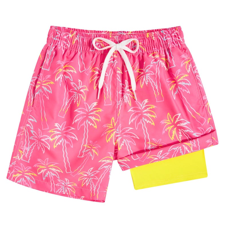 swimsobo Boys Swim Trunks Size 14-16 with Compression Liner Swimming Hawaiian Shorts Swimsuit Beach Swim Bathing Suit for Kids - Image 1