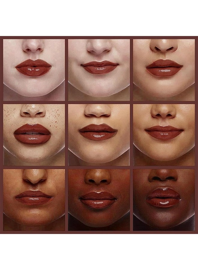 Gecomo Hydrating Lip Glow Oil Lip Oil Gloss Transparent Toot Tinted Nourishing Long Lasting Repairing Lightening Lip Lines (Mahogany) 0.2 Oz - Image 4