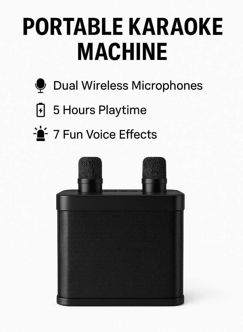 Agofyngs Portable Bluetooth Karaoke Speaker with Wireless Microphones, Singing Machine for Kids & Adults - Image 1