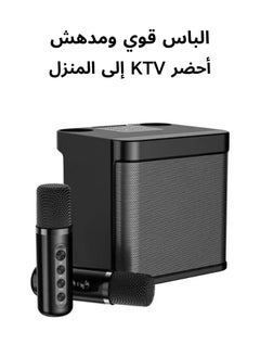 DLP Mini Karaoke Machine Set, Portable Bluetooth Speaker with 2 Wireless Karaoke Microphones,Singing Machine Karaoke System for Kids Adult  - Image 2