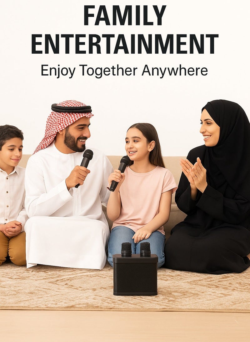 Agofyngs Portable Bluetooth Karaoke Speaker with Wireless Microphones, Singing Machine for Kids & Adults - Image 4