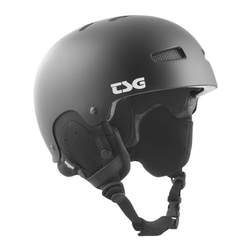 TSG - Gravity Dual Certified Snowboard & Ski Helmet - Hardshell Protection, Tuned, Snug Fit Comfort, Low Fit Coverage, 14 Vents, Adjustable Paddings, Ear Pads, Goggle Lock, Black, S/M - Image 1