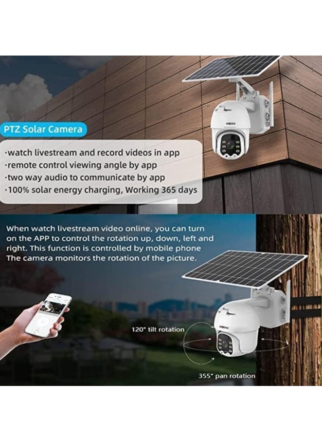 Prolynx Prolynx 4 MP Solar-Powered Outdoor Security Camera, color vision PL-SPTZ04-4G  - Image 4