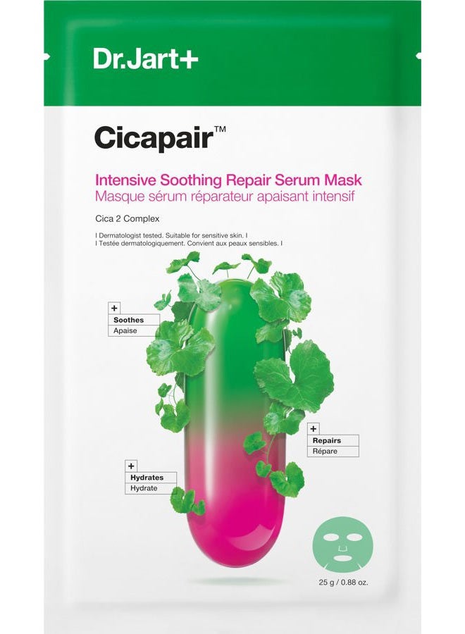 Dr.Jart+ Cicapair Sensitive Skin Serum Korean Face Mask for Redness with Centella Asiatica | Sheet Mask | Korean Skin Care | Travel Size, 1 Pack - Image 1
