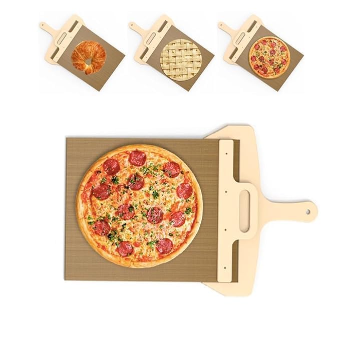 Rivtoxx Sliding Pizza Peel Pizza Paddle Pizza Shovel Pizza Slider with Handle Detachable Pizza Spatula NonStick Pizza Board Pizza Oven Accessories for Perfect Transfer Pizza - Image 1