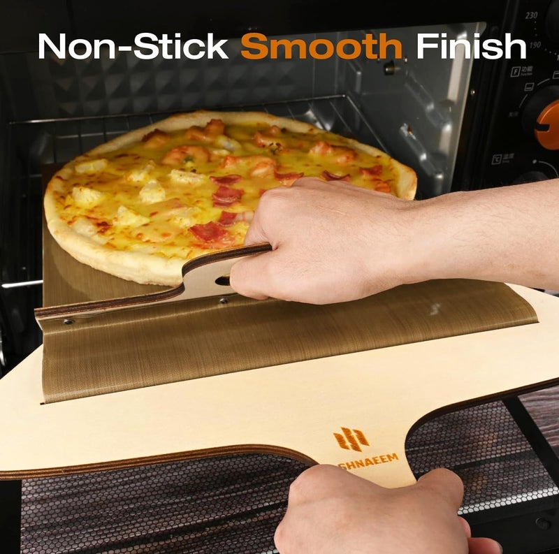 Rivtoxx Sliding Pizza Peel Pizza Paddle Pizza Shovel Pizza Slider with Handle Detachable Pizza Spatula NonStick Pizza Board Pizza Oven Accessories for Perfect Transfer Pizza - Image 4