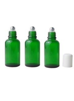 3Pcs 50Ml Empty Refillable Green Glass Essential Oil Roll On Bottles Cosmetic Sample Packing Jars Pots With Metal Roller Ball And White Cap For Essential Oil Perfume - pzsku/Z9BBDC56FD3A9FEC87CFBZ/45/_/1730727303/1dc1a8e7-5e8d-4033-b72b-e2c06b4d143c