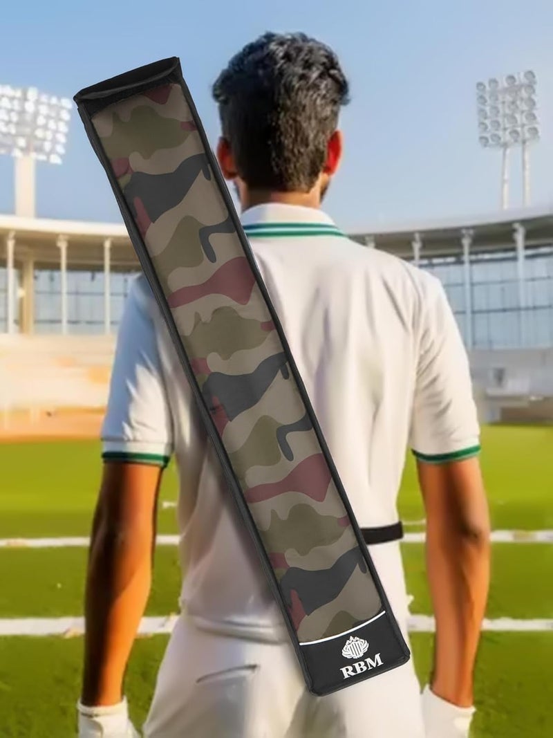 RBM Military Cricket Bat Cover | Waterproof Polyester Bat Carry Bag with Adjustable Strap | Durable & Lightweight | Suitable for All Standard Cricket Bats (RBMBTBAG03/2) - Image 1