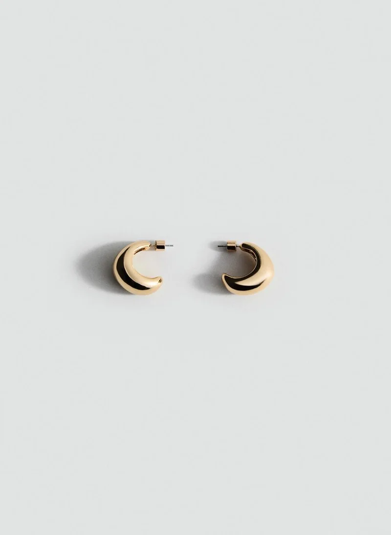 MANGO Volume Hoop Earrings