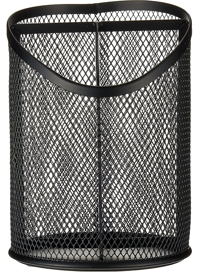 ماكسي حامل أقلام رصاص و أقلام شبكي معدني بثلاث فتحات باللون الأسود - Image 3